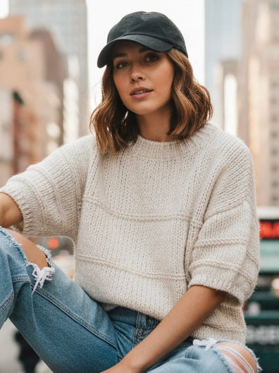 Kurzarmstrickpullover Luise