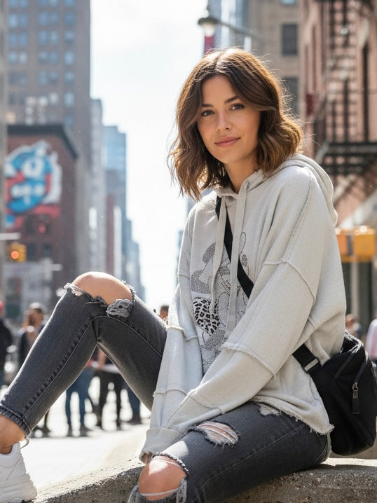 Micky Maus glitzer beige