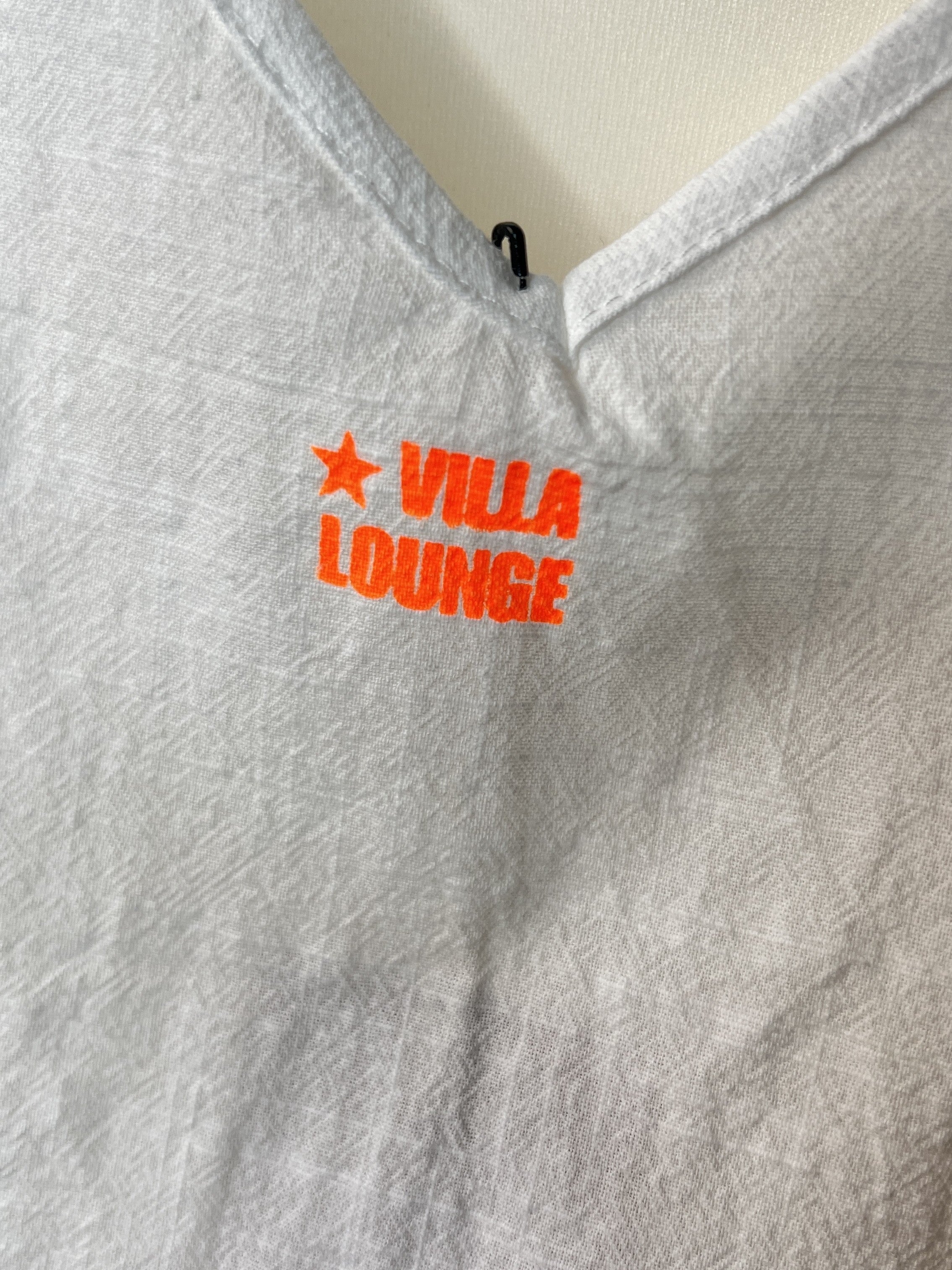 Kleid Spaghettiträger | weiß, 100% Baumwolle, Palmen Print