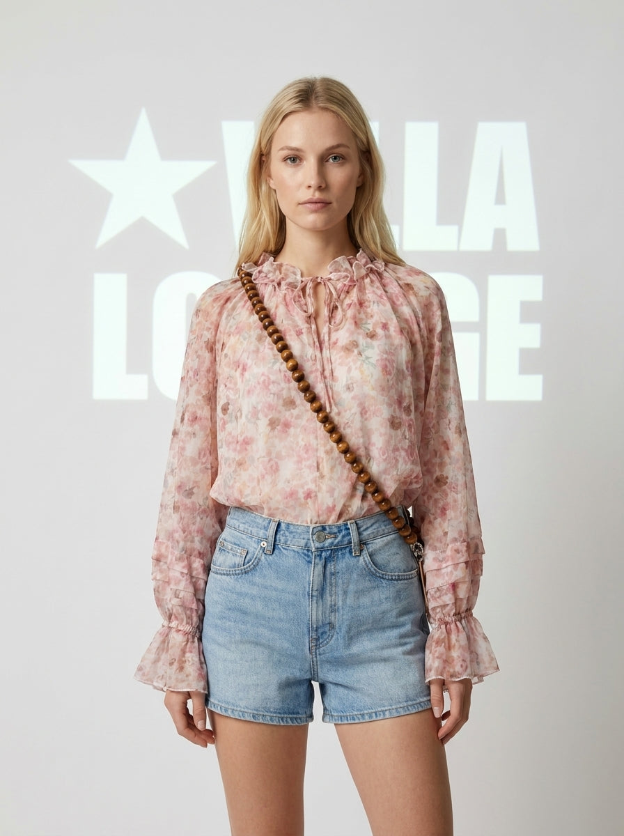 Sommerbluse Blümchen | rosa
