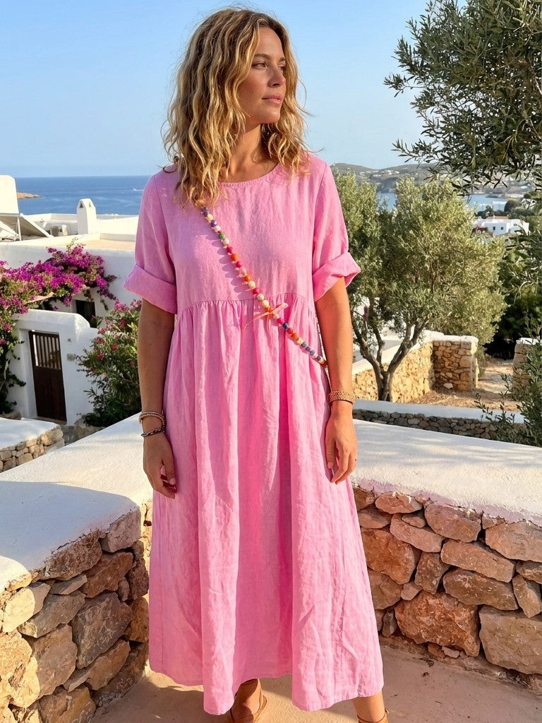 Leinenkleid Musthave | Leinen, pink