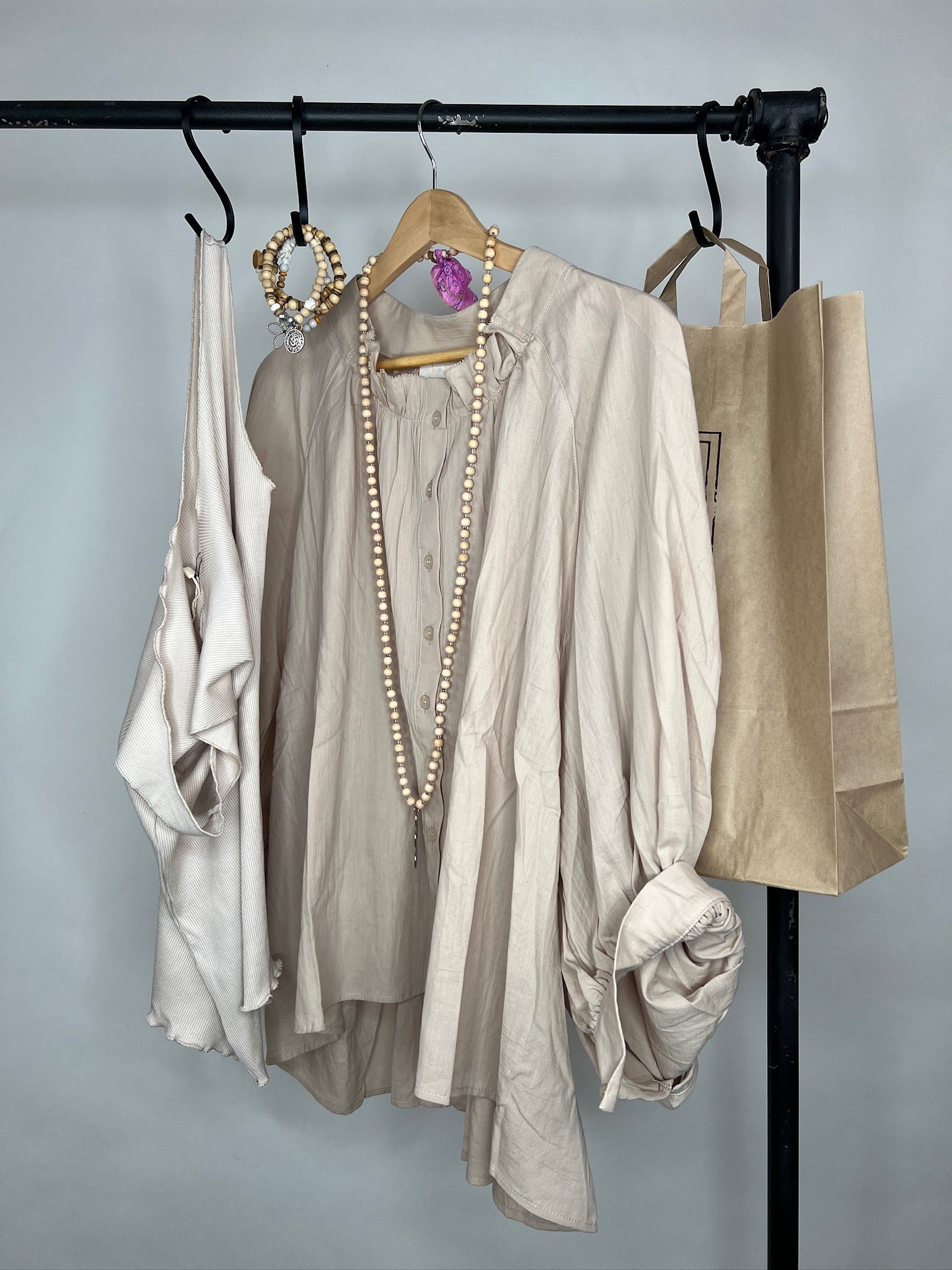 Oversized Bluse mit Knopfleiste