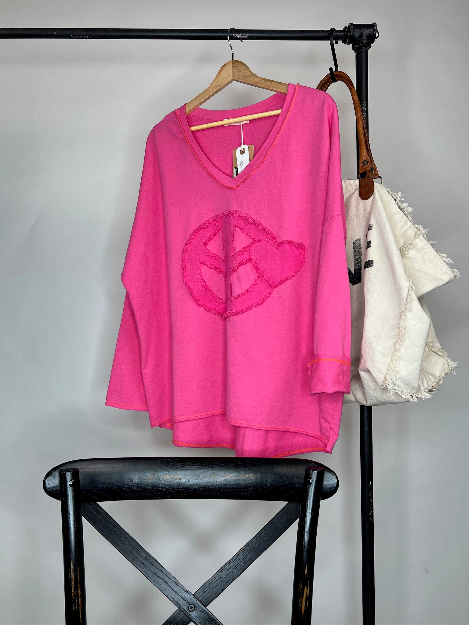 Sweatshirt Peace pink