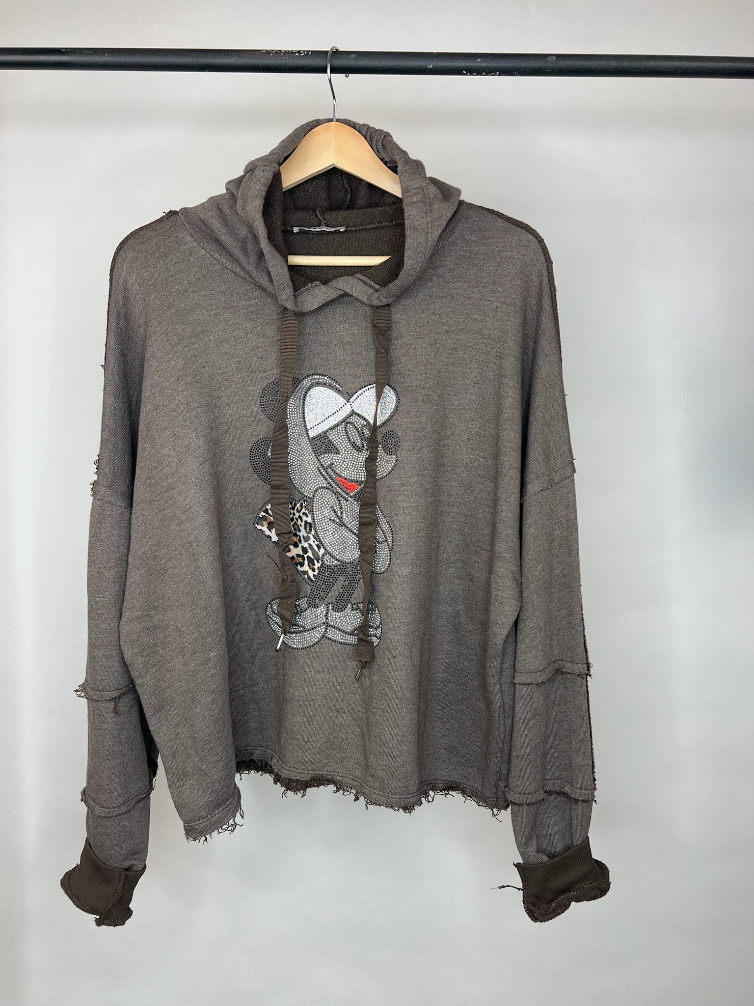 Micky Maus Glitzer braun