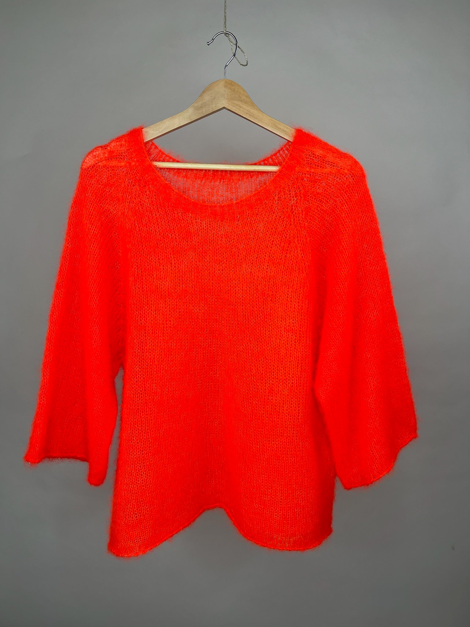 Mohair Pullover neon orange