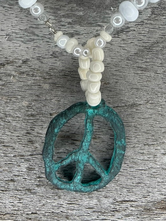 Hippiekette Cala Galdana | Holzperlen, Peace antique