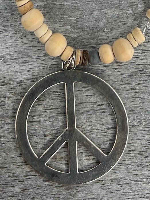 Hippiekette Cala Pregonda Holzperlen natur, braun, orange