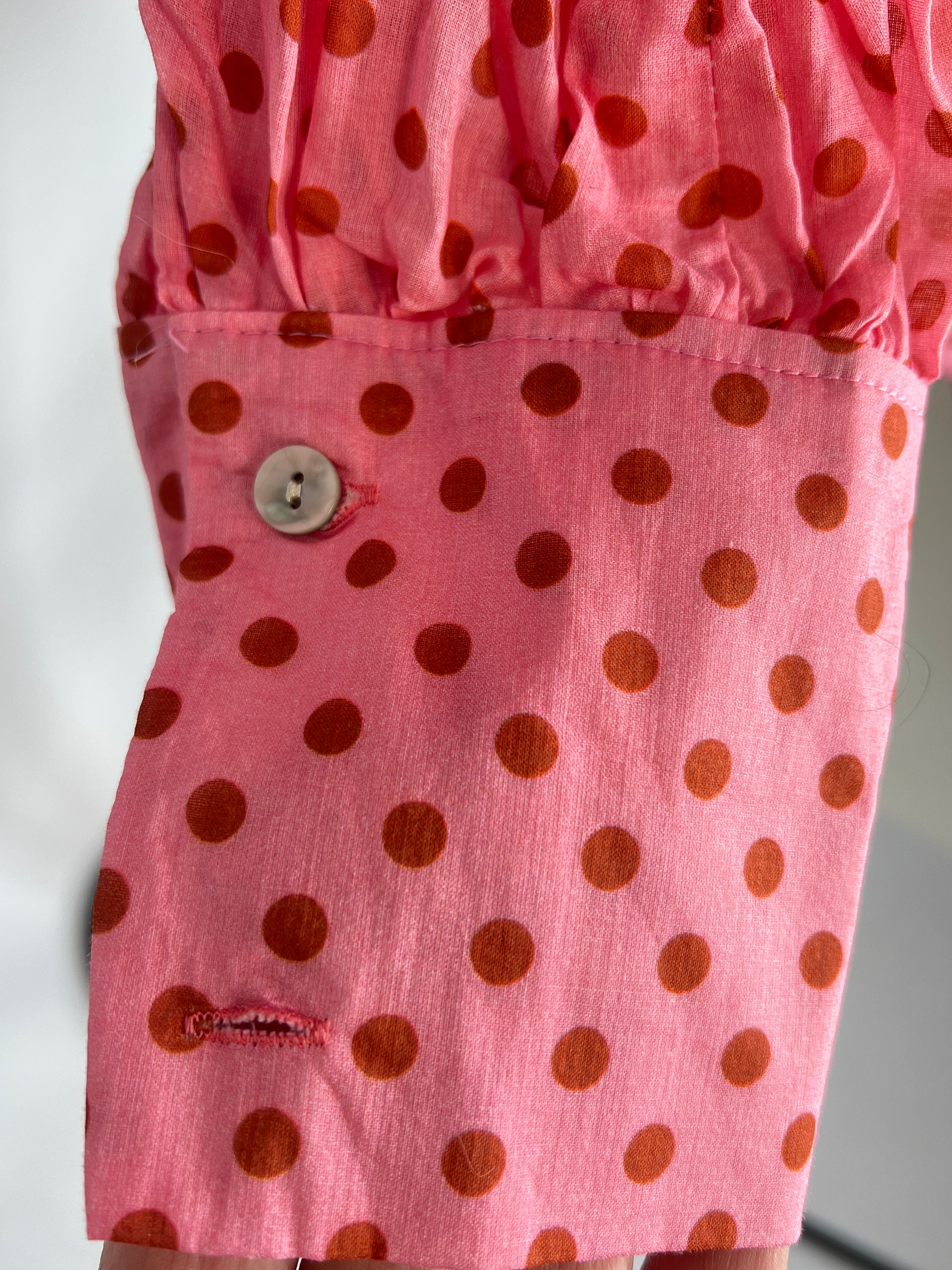 Pünktchen Bluse | pink, 100% Viskose
