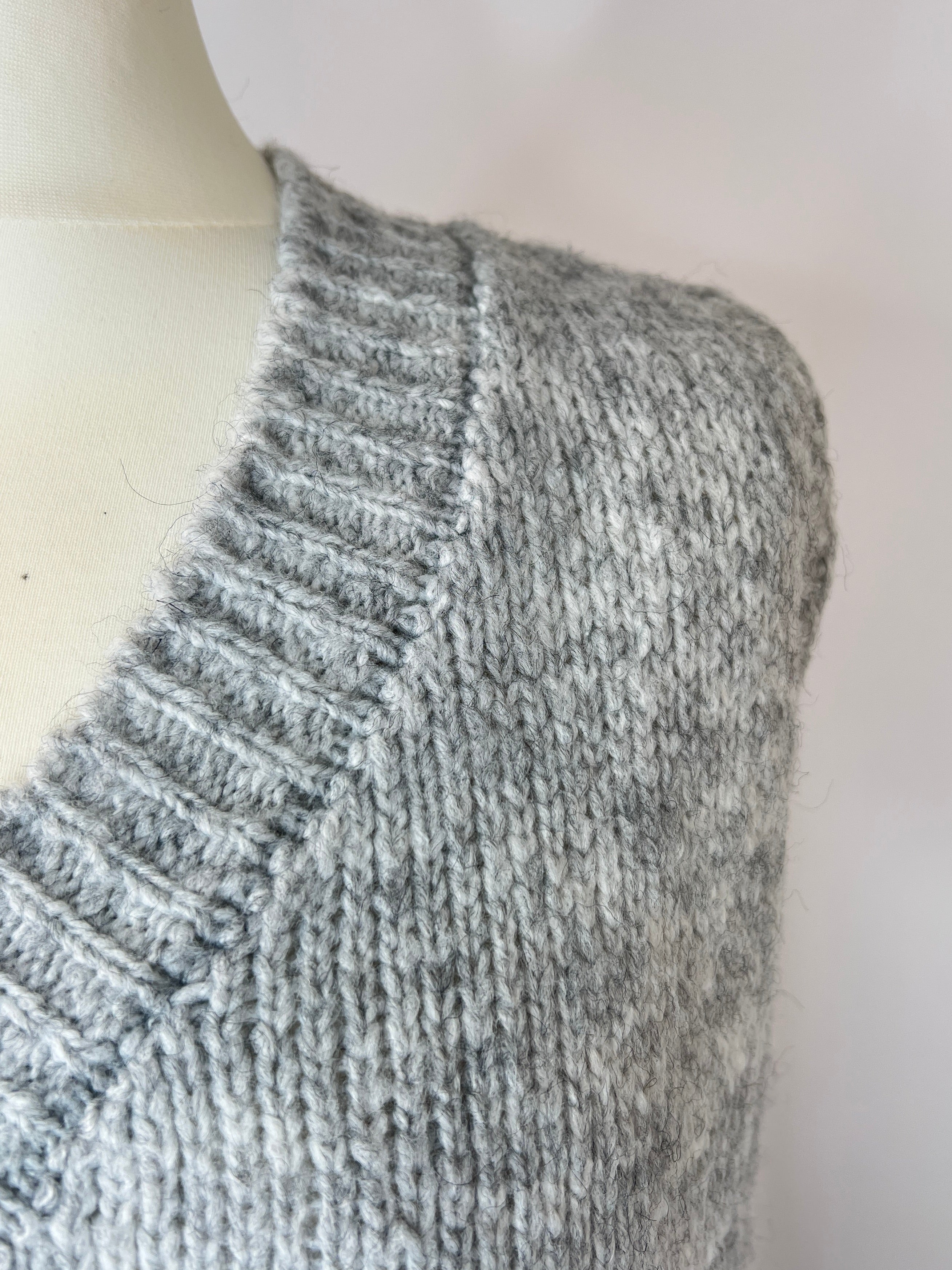 Pullunder | grau, Wollmischung