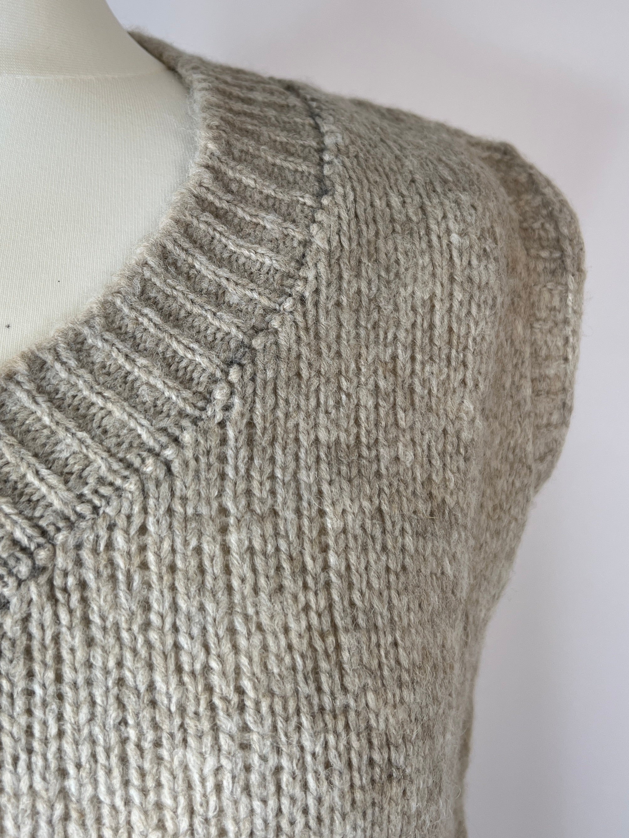Pullunder | ecru, Wollmischung