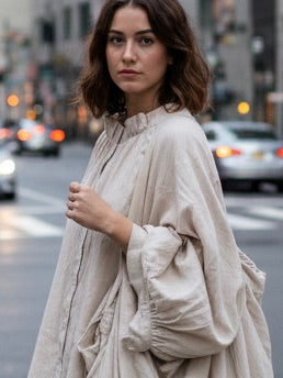 Oversized Bluse mit Knopfleiste