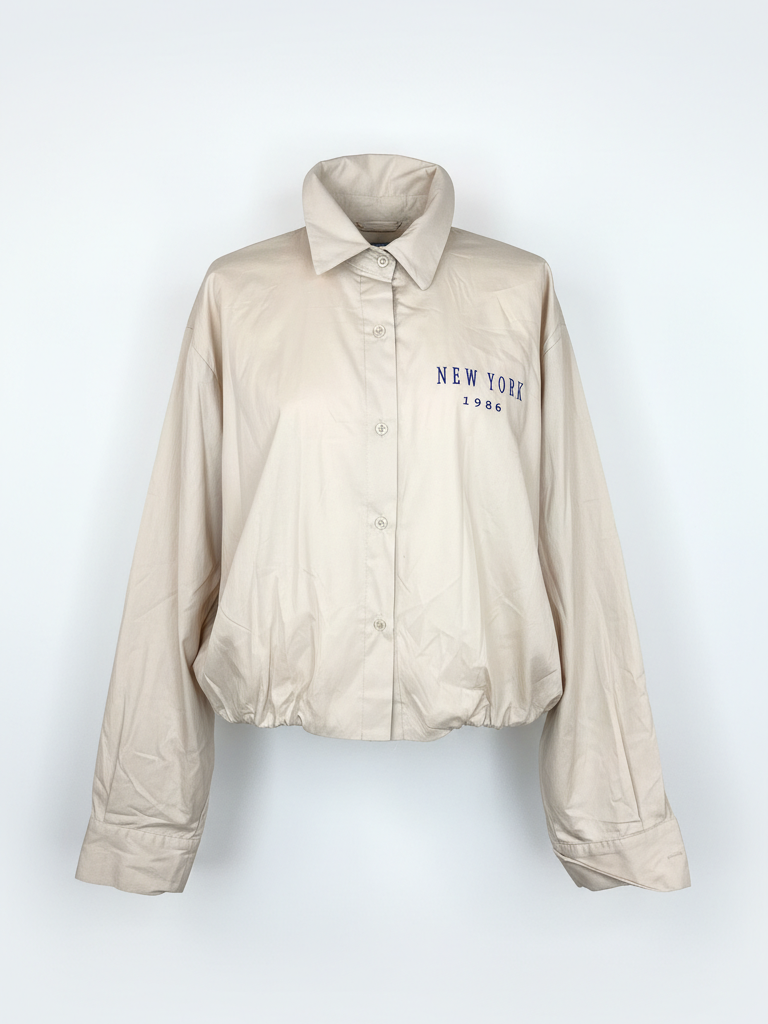 Blouson Hemd New York 1986 | beige, 100% Baumwolle