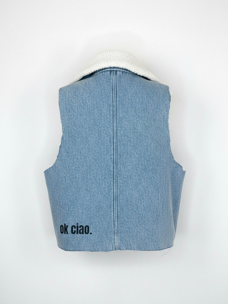 Jeansweste | Wendejacke, Baumwollmischung
