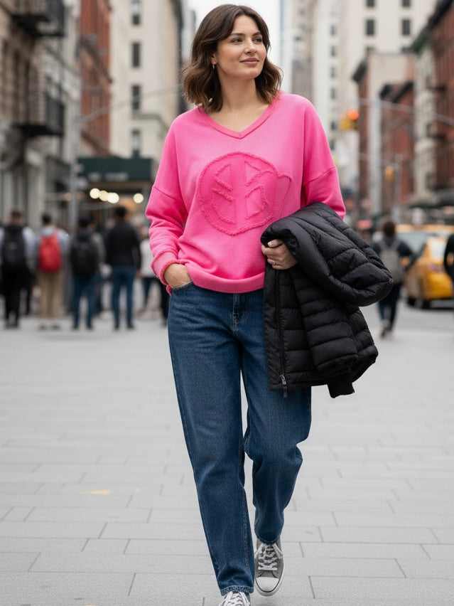 Sweatshirt Peace pink