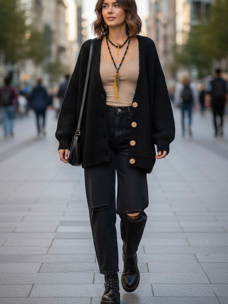 Strickjacke Eva Love schwarz