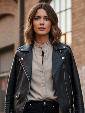 Hemdbluse Adele beige