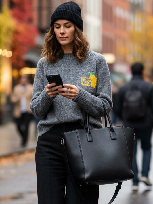 Srickpullover Pineapple | dunkelgrau