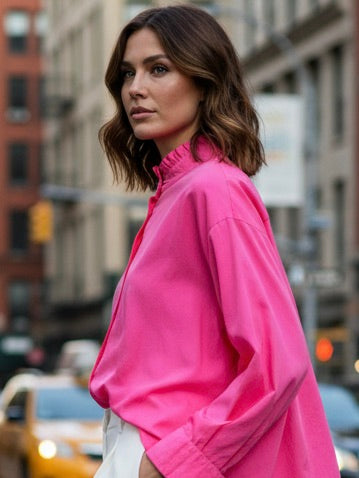 Bluse mit Rüschenkragen