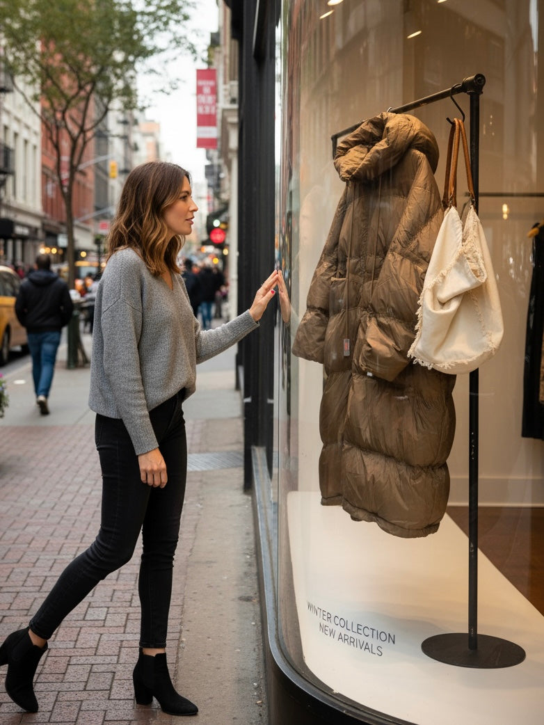 Oversized Mantel braun