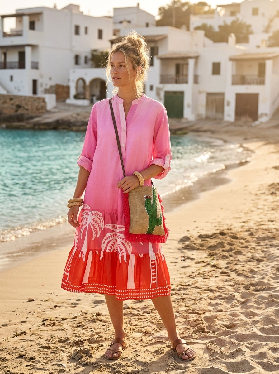 Sommerkleid pink-rosa | 100% Baumwolle