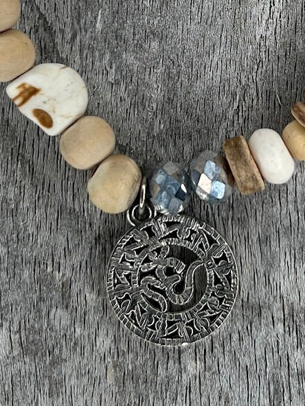 Hippiearmband Valdemossa |Holzperlen natur