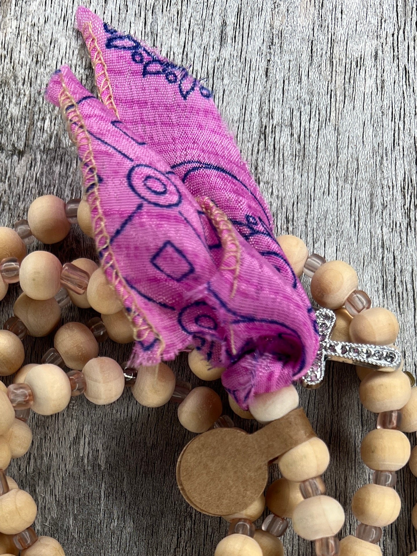 HIPPIEKETTE FORMENTERA | Holzperlen natur