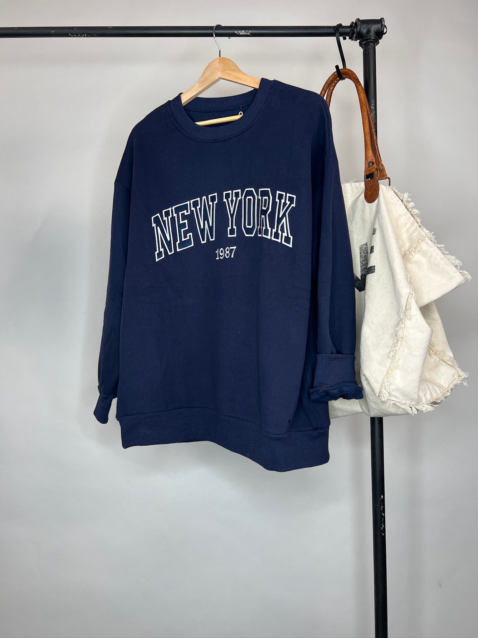 Oversized Sweaty New York blau