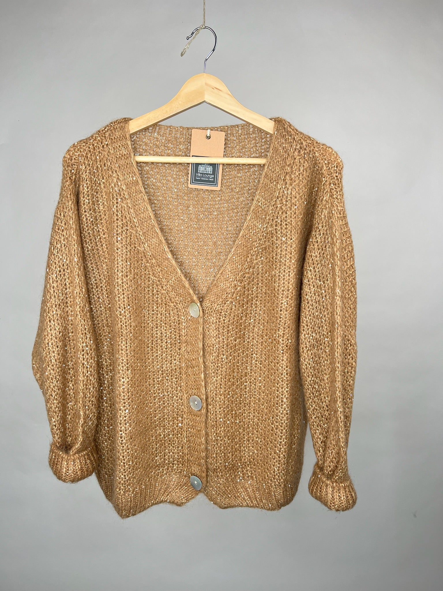 Glitzer Strickjacke