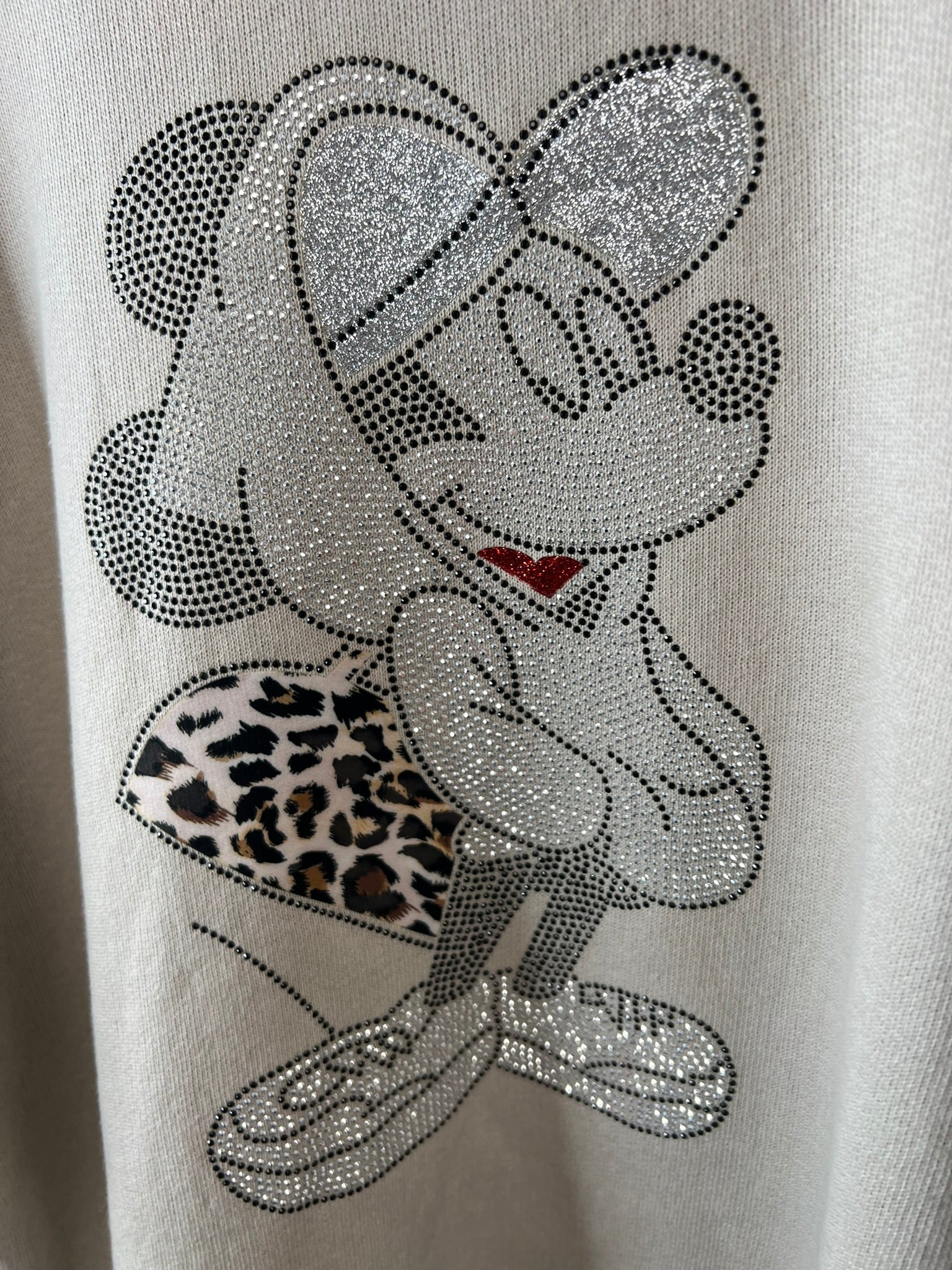Micky Maus glitzer beige