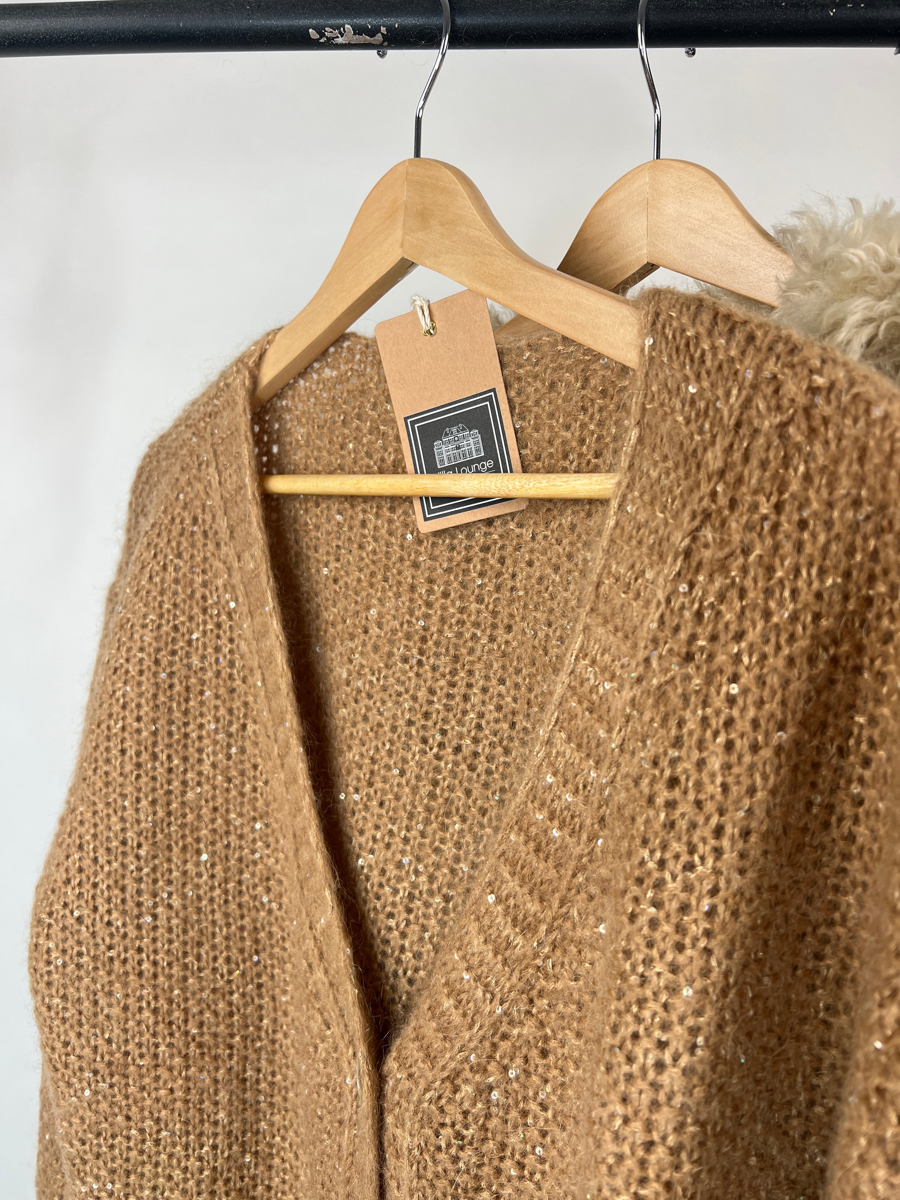 Glitzer Strickjacke