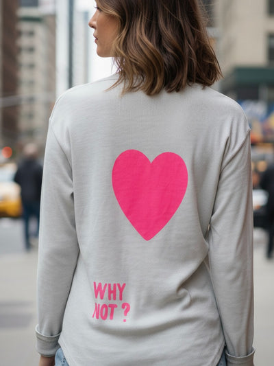 Basic Sweatshirt V- Ausschnitt| beige, 100% Baumwolle