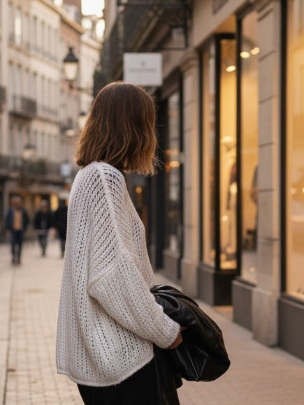 Grobstrickpullover Josie beige
