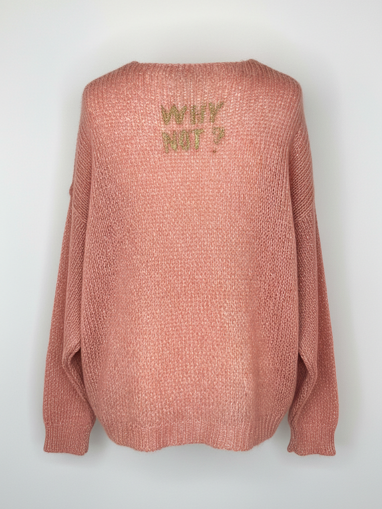 Glitzer Pullover | rosa, Viskosemischung