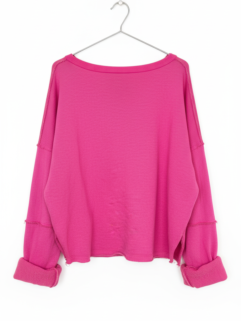 Lässiges Sweatshirt | pink, 100% Baumwolle