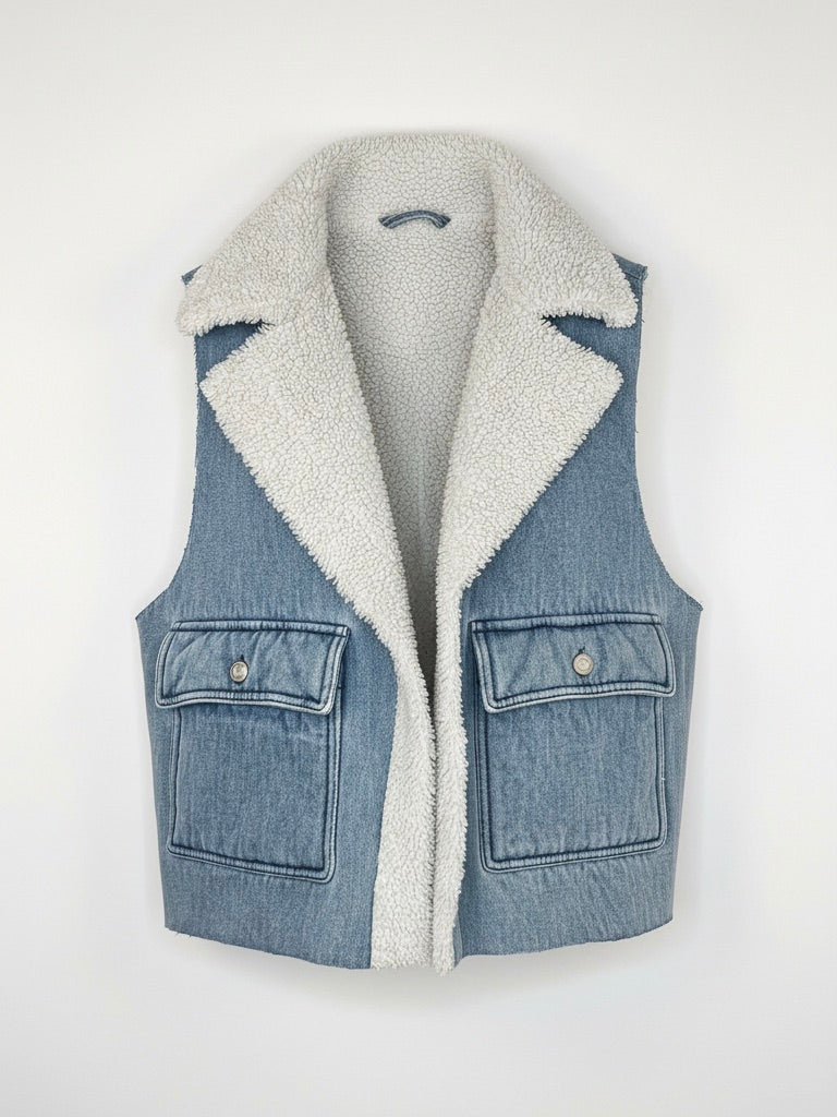 Jeansweste | Wendejacke, Baumwollmischung