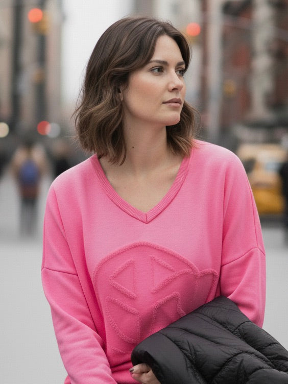 Sweatshirt Peace pink