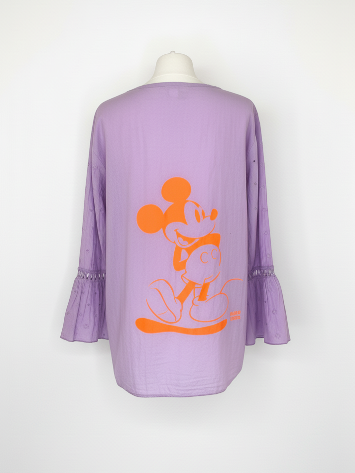 Sommer Bluse Mickey Mouse | flieder, 100% Baumwolle