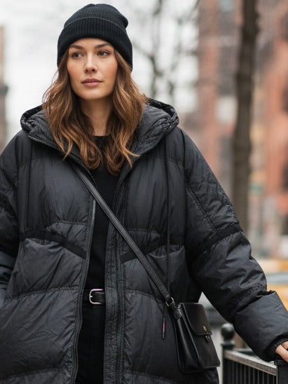 Oversized Mantel schwarz