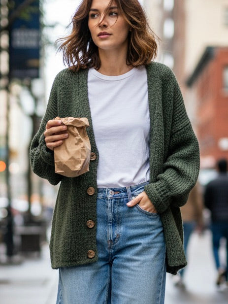 Strickjacke Eva Love khaki