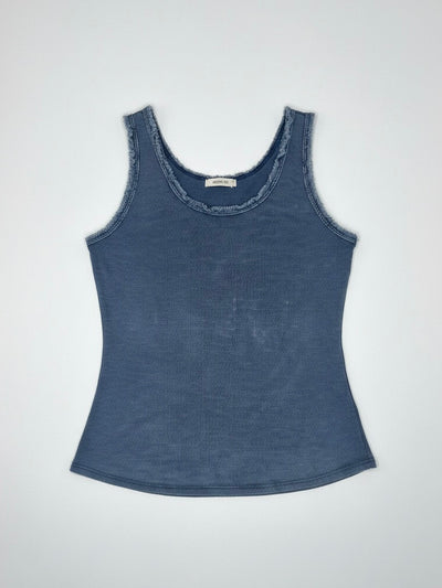 Top | blau, Stone Washed, 100% Baumwolle