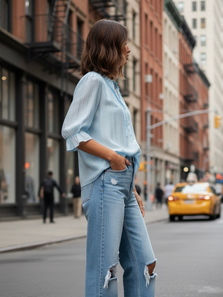 Bluse Yasmin hellblau