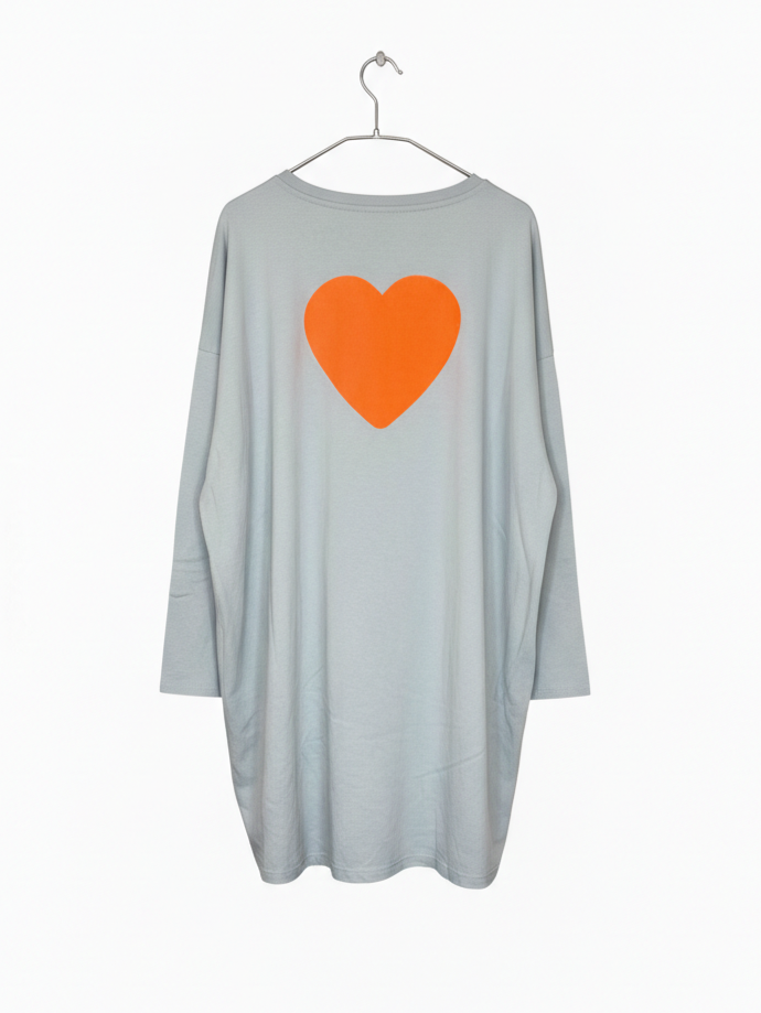 Oversized Sweatshirt | grau, Baumwollmischung