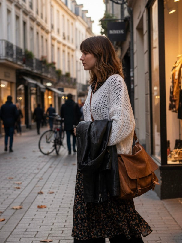 Grobstrickpullover Josie beige