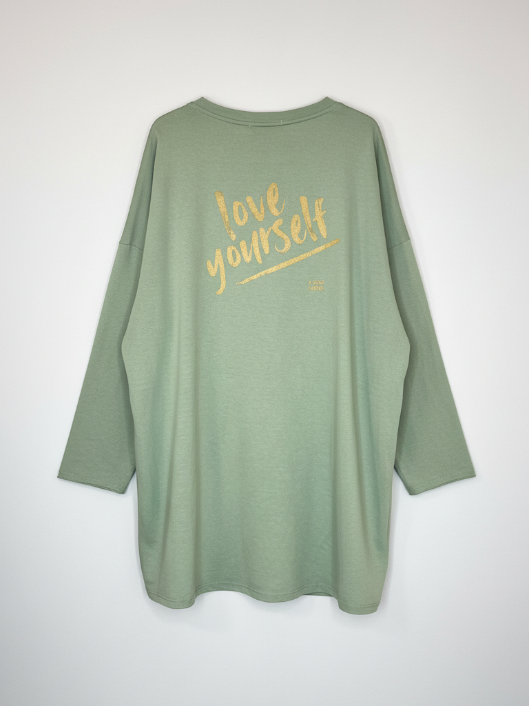 Oversized Sweatshirt | khaki, Baumwollmischung