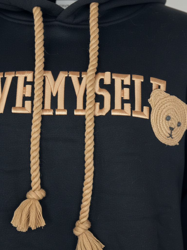 Hoodie schwarz | Lovemyself, 100% Baumwolle