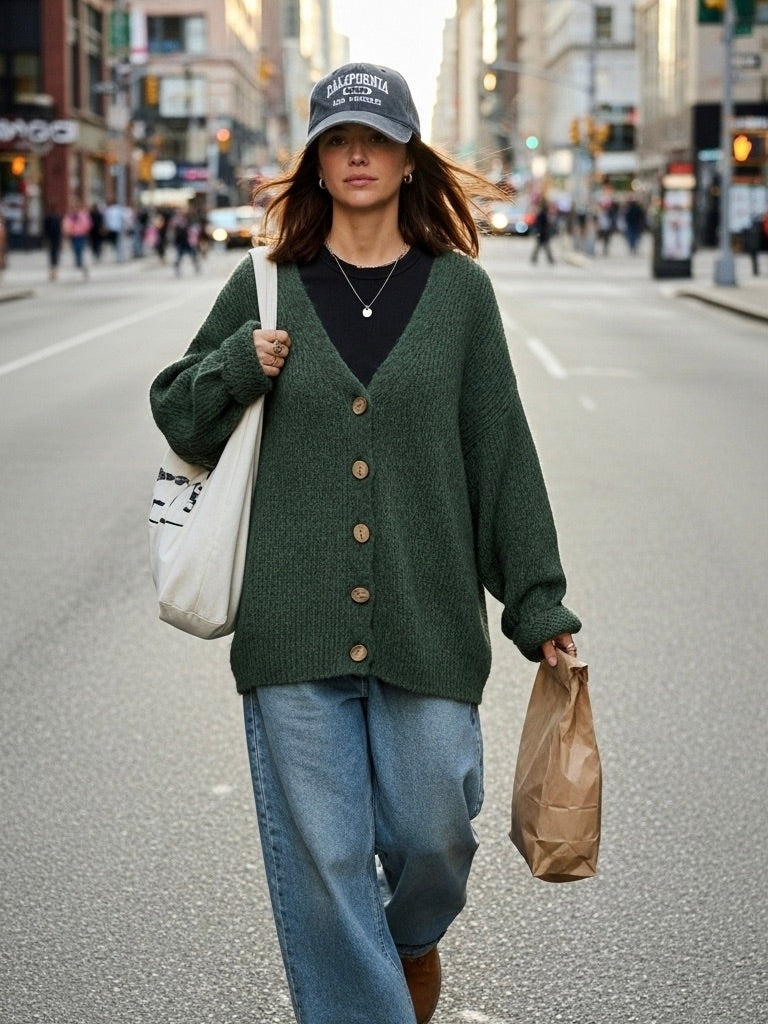 Strickjacke Eva Love khaki