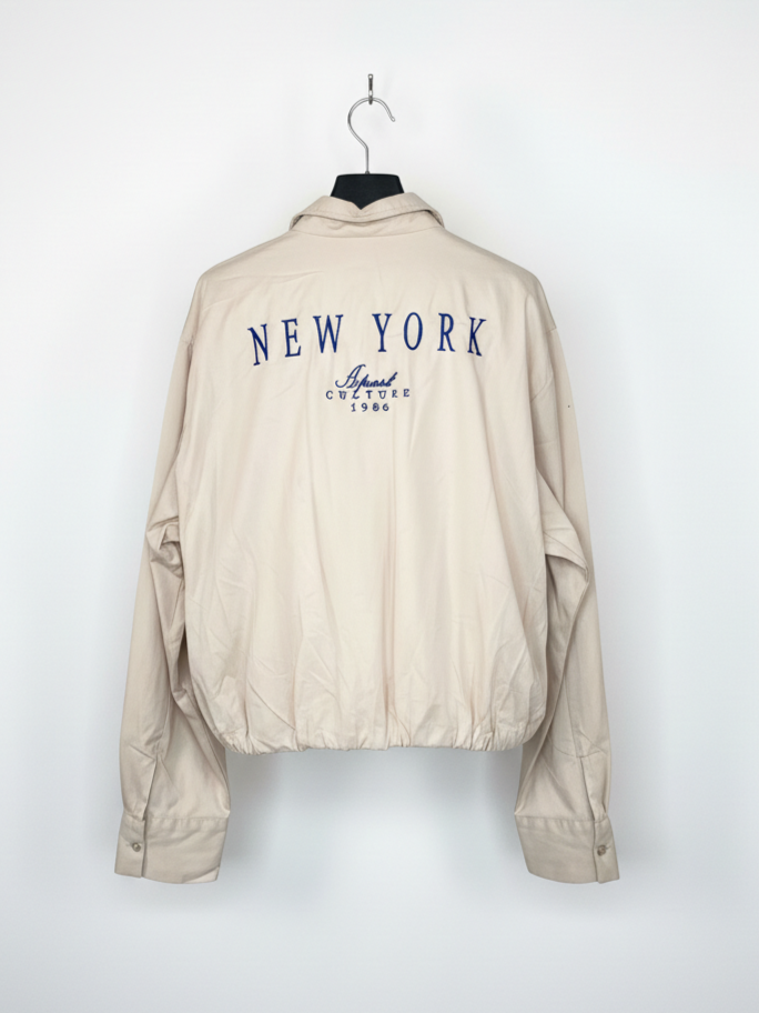 Blouson Hemd New York 1986 | beige, 100% Baumwolle
