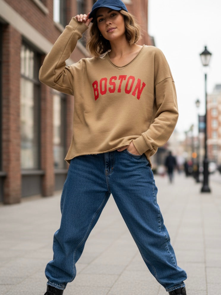 Sweatshirt Boston mokka