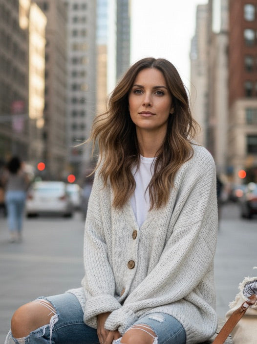 Strickjacke Eva Love beige