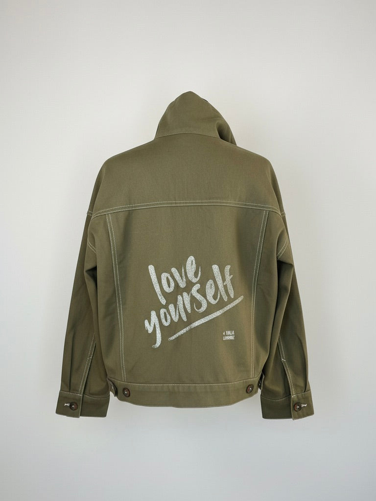 Übergangsjacke | khaki, 100% Baumwolle
